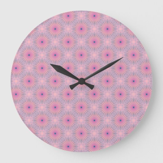 Mandala Pattern Große Wanduhr (Vorderseite)