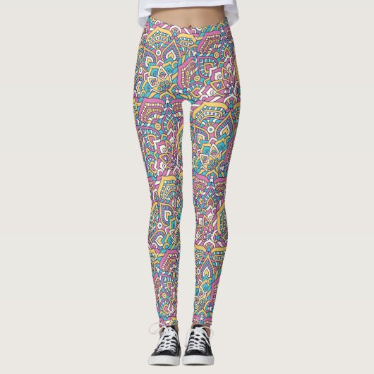 Mandala Pattern Leggings (Vorderseite)