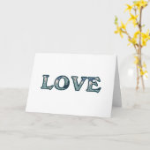 Mandala Pattern LIEBE Typografie Karte (Gelbe Blume)