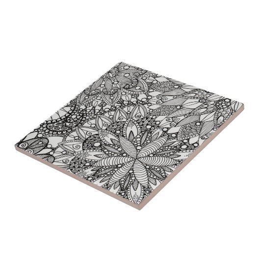 Mandala Pattern Lineart Keramik Tile Fliese (Seite)