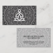 Mandala Pattern | Meditation | Yoga-Lehrer Visitenkarte (Vorne/Hinten)