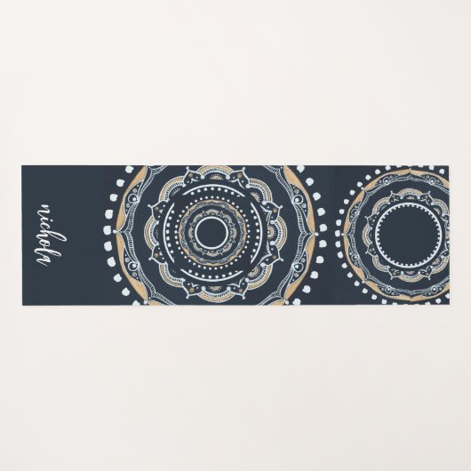 Mandala Pattern Personalisiert Yogamatte (Rückseite (Horizontal))