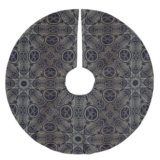Mandala Pattern Polyester Weihnachtsbaumdecke (Vorderseite)