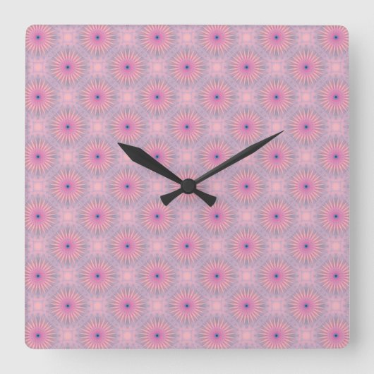 Mandala Pattern Quadratische Wanduhr (Vorderseite)