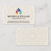 Mandala Pattern | Rainbow Color Yoga-Logo Visitenkarte (Vorne/Hinten)