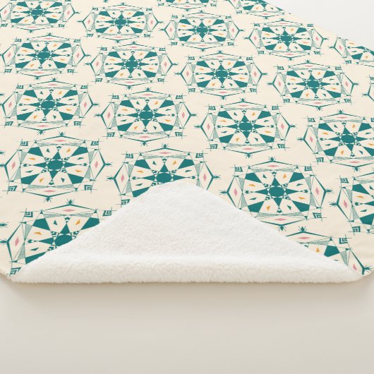 Mandala pattern Sherpa Blanket Sherpadecke (3/4)