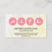 Mandala Pattern | Symbol für Yoga-Posen Visitenkarte (Vorderseite)