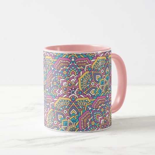 Mandala Pattern Tasse (VorderseiteRechts)