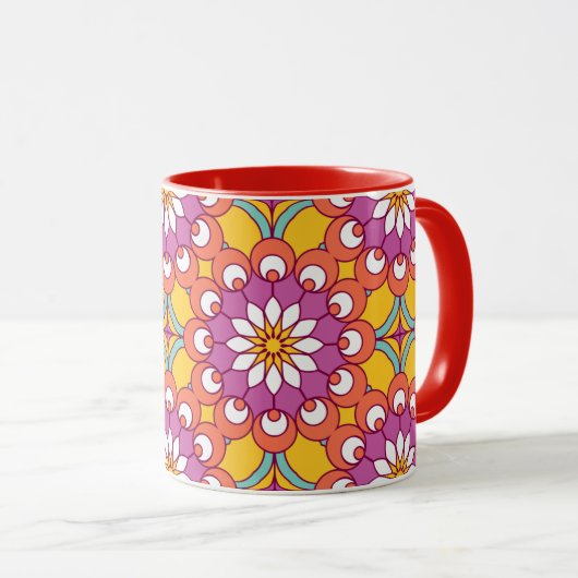 Mandala Pattern Tasse (VorderseiteRechts)