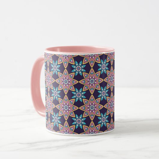Mandala Pattern Tasse (Vorderseite Links)