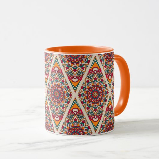 Mandala Pattern Tasse (VorderseiteRechts)