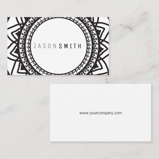 Mandala Pattern Visitenkarte (Vorne/Hinten)