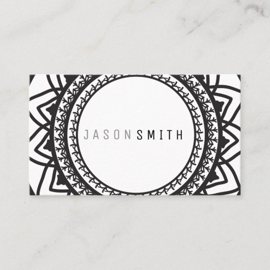 Mandala Pattern Visitenkarte (Vorderseite)