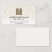 Mandala Pattern | Yoga-Drehung-Pose Visitenkarte (Vorne/Hinten)