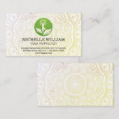Mandala Pattern | Yoga Leaf Logo Visitenkarte (Vorne/Hinten)