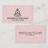 Mandala Pattern | Yoga-Logo für sitzende Posen Visitenkarte (Vorne/Hinten)