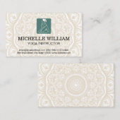 Mandala Pattern | Yoga Movement-Logo Visitenkarte (Vorne/Hinten)