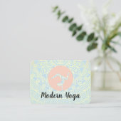 Mandala Pattern | Yoga-Pose-Logo Visitenkarte (Stehend Vorderseite)