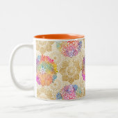 Mandala Pattern Zweifarbige Tasse (Links)