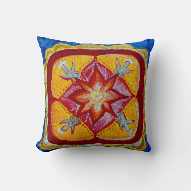 Mandala Peace Throw Cushion 41 x 41 cm Kissen (Vorderseite)