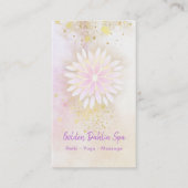 *~* Mandala Peach Dahlia Pastel Lavender AP2 Visitenkarte (Vorderseite)