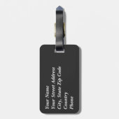 Mandala Peacock Boho Inspiration Monogramm Gepäckanhänger (Rückseite vertikal)