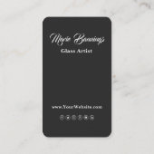 Mandala Peacock Boho Inspiration Visitenkarte (Rückseite)