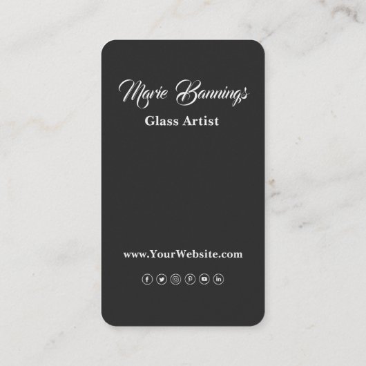 Mandala Peacock Boho Inspiration Visitenkarte (Rückseite)