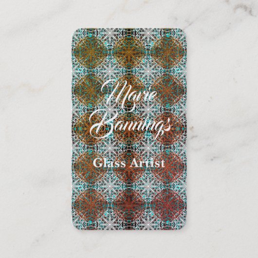 Mandala Peacock Boho Inspiration Visitenkarte (Vorderseite)