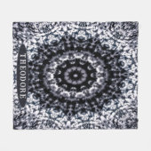 Mandala personalisiert Black and White Cloud Fleecedecke (Vorderseite (Horizontal))