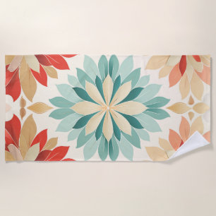 Mandala Petals Beach Handtuch