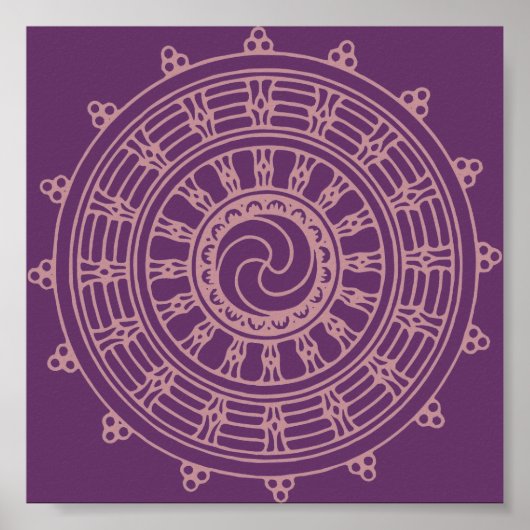Mandala pink poster (Vorne)