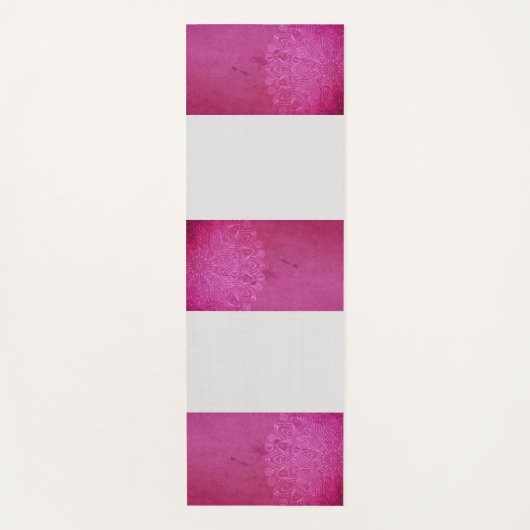 Mandala Pink Yoga Meditation Yogamatte (Vorderseite)