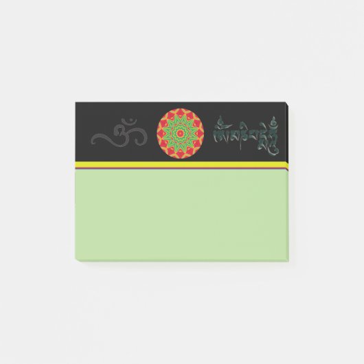 Mandala Post - Anmerkungen Post-it Klebezettel (Vorderseite)