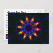 Mandala Postcard - Glückliche Neujahrsbotschaft Feiertagspostkarte (Vorne/Hinten)