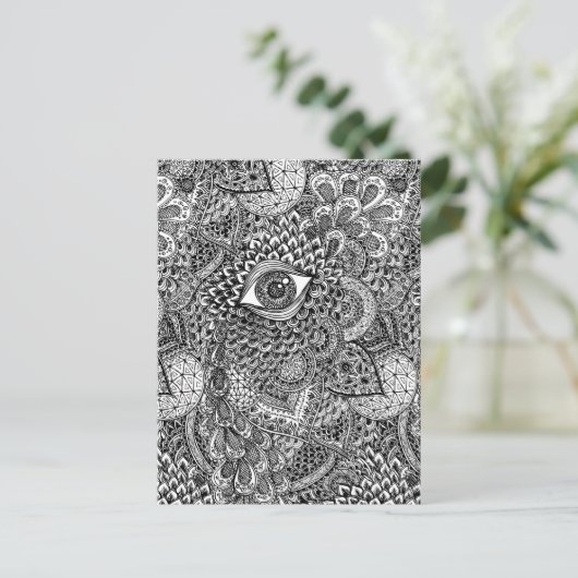 Mandala Postcard Postkarte (Stehend Vorderseite)