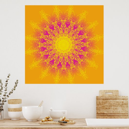 Mandala Poster (Küche)