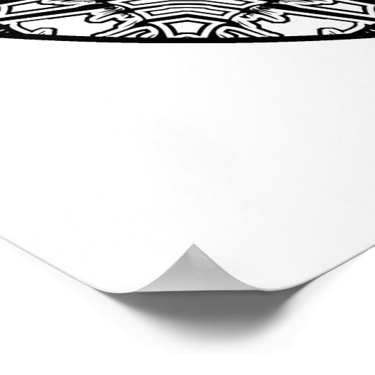 Mandala Poster Abstrakte Formen Kunst und Kultur (Ecke)