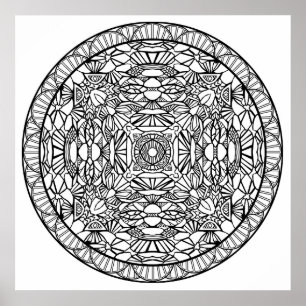 Mandala Poster Abstrakte Formen Kunst und Kultur