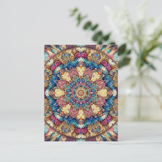 Mandala Postkarte (Stehend Vorderseite)