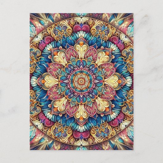 Mandala Postkarte (Vorderseite)