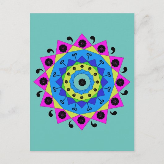 Mandala Postkarte (Vorderseite)