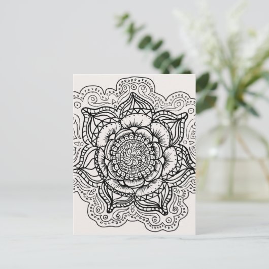Mandala Postkarte (Stehend Vorderseite)