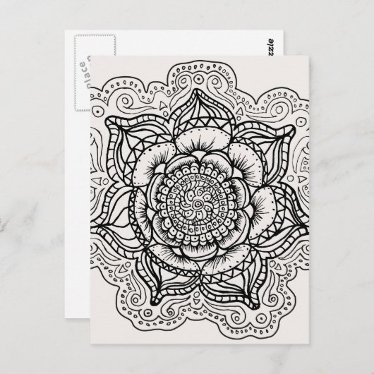 Mandala Postkarte (Vorne/Hinten)