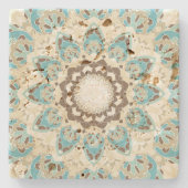 Mandala Print Stone Untersetzer (Vorderseite)