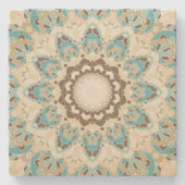 Mandala Print Stone Untersetzer (Vorderseite)