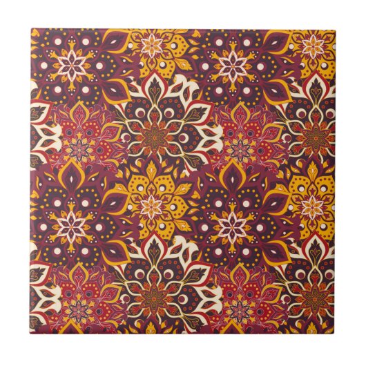 Mandala Print Tile Fliese (Vorderseite)