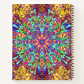 Mandala Psychedelic Trippy Hippie Color Splash Notizblock (Rückseite)