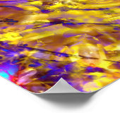Mandala Psychedelic Trippy Hippie Color Splash Poster (Ecke)