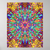Mandala Psychedelic Trippy Hippie Color Splash Poster (Vorne)